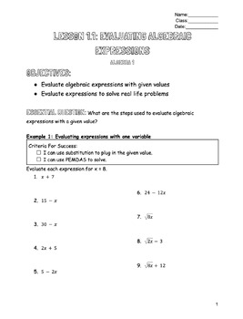Preview of ALGEBRA 1 Linear Equations and Inequalities BUNDLE: Unit Lessons, Worksheets
