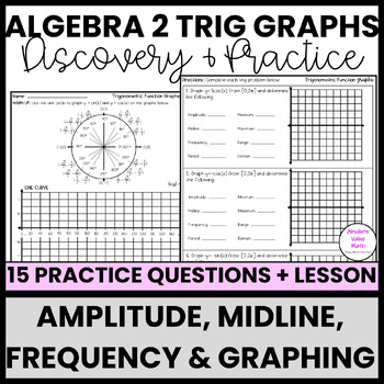 Preview of ALGEBRA 2 Trig Graph Practice | Activities | Discovery Lesson | Unit Circle