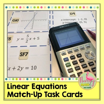 Preview of Linear Match-Up Task Cards Activity (Algebra 2 - Unit 2)