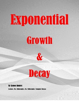 Preview of EXPONENTIAL GROWTH AND EXPONENTIAL DECAY With Examples