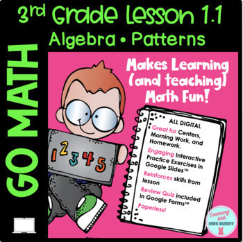 Preview of ALGEBRA PATTERNS Chapter 1 Lesson 1 3rd Grade Go Math