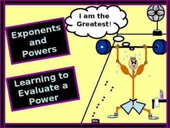 Preview of ALGEBRA PP:  Powers and Exponents with GUIDED NOTES/DISTANCE LEARNING