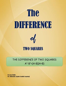 Preview of ALGEBRA - THE DIFFERENCE OF TWO SQUARES RULE