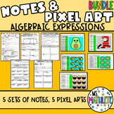 ALGEBRAIC EXPRESSIONS  Notes & Pixel Art  BUNDLE