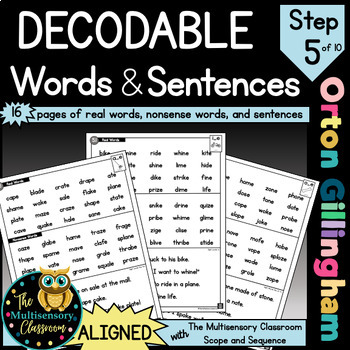 Preview of ALIGNED Decodable Word Lists and Sentences (Orton Gillingham Step 5)