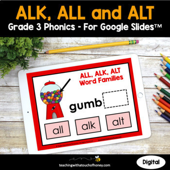 Preview of ALK, ALL, and ALT Phonics Activities | 3rd Grade Phonics