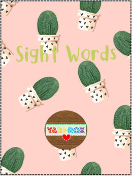 Preview of ALL Kindergarten High Frequency Words (Sight Words) Posters – Cactus