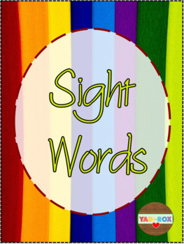 Preview of ALL Kindergarten High Frequency Words (Sight Words) Posters-Color of the Rainbow