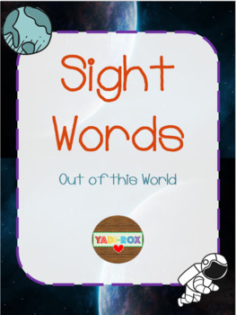 Preview of ALL Kindergarten High Frequency Words (Sight Words) Posters – Out of this World