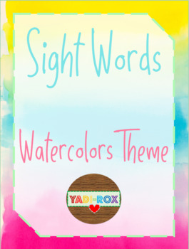 Preview of ALL Kindergarten High Frequency Words (Sight Words) Posters – Watercolors
