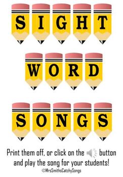 Preview of ALL 46 Sight Word Spelling Songs! - NO PREP - With ALL AUDIO/ALL MUSIC