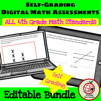 Preview of ALL 4th Grade Math Standards- Google Forms Assessment