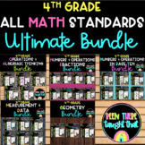 ALL 4th Grade Math Standards Task Cards and Digital Learning