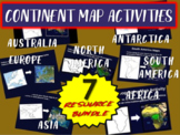 ALL 7 Map Activities (Asia, N/S America, Australia, Africa