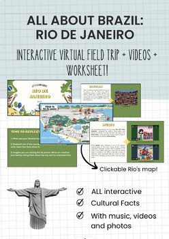 Preview of ALL ABOUT BRAZIL: RIO DE JANEIRO Virtual Field Trip + Videos + Worksheet
