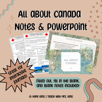 Preview of ALL ABOUT CANADA - NOTES AND POWERPOINT