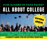ALL ABOUT COLLEGE Unit - Student Packet (Entire Quarter of Work!)