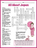 ALL ABOUT MODERN JAPAN Crossword Puzzle Worksheet - 3rd, 4