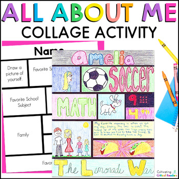 Preview of ALL ABOUT ME Poster Activity for Back to School with Writing and Drawing Options