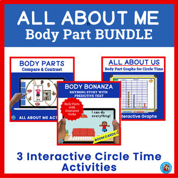 Preview of ALL ABOUT ME BODY PARTS BUNDLE: Activities for Push-in Circle Time PreK - K