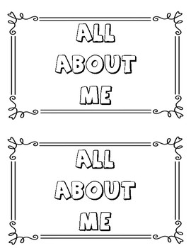 Preview of ALL ABOUT ME BOOKLET