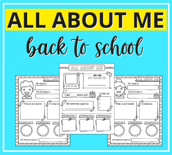 ALL ABOUT ME | Back to School | by Misabel | TPT