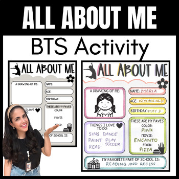 Preview of ALL ABOUT ME | Back to School Activity to Get to Know Your Students!