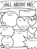ALL ABOUT ME Coloring Page- First Day of School