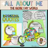 ALL ABOUT ME Craft  | THE GLOBE | MY WORLD | Back to school Craft