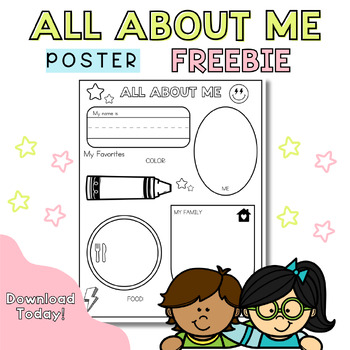 ALL ABOUT ME FREEBIE!! All about me poster page by thelearningloftshop