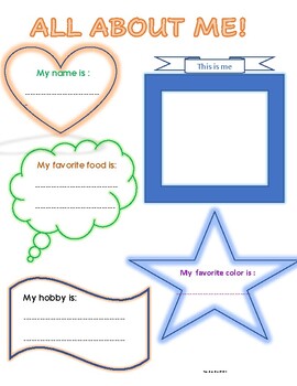 ALL ABOUT ME!! by TeachSmartShop | TPT