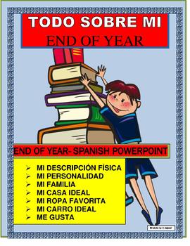 Preview of ALL ABOUT ME IN SPANISH-PowerPoint- END OF YEAR