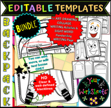 ALL ABOUT ME WRITING EDITABLE Templates Backpack BUNDLE (s