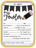 All About Mrs. Fowler (Black and Gold)