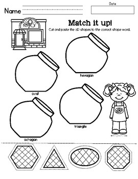 ALL ABOUT SHAPES -- MINI BOOKS AND WORKSHEETS by mrs graders | TpT