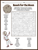 ALL ABOUT THE MOON Word Search Puzzle Worksheet Activity