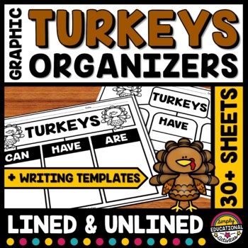 Preview of ALL ABOUT TURKEYS CAN HAVE ARE INFORMATIONAL WRITING GRAPHIC ORGANIZER TEMPLATES