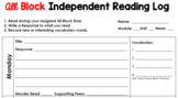 ALL Block and Homework Reading Log - Expeditionary Learning