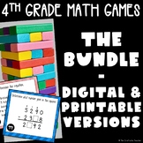 ALL DIGITAL AND PRINTABLE 4th Grade Math Games - MEGA BUNDLE