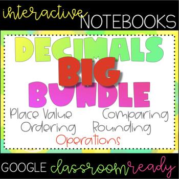 Preview of ALL Decimals Interactive Notebooks in Google Slides BUNDLE