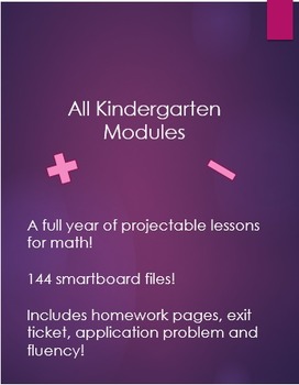 Preview of ALL Engage NY Kindergarten Math Modules 1-6