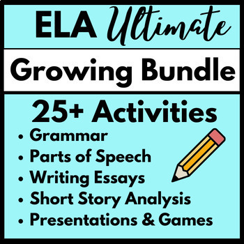 Preview of Middle School English Language Arts Activities| HUGE GROWING BUNDLE