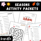ALL FOUR SEASONS - Activity Packets BUNDLE - Early Finishe