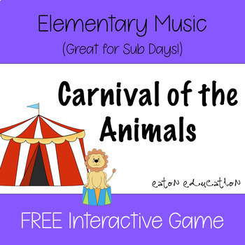 Preview of ALL GRADES Music - FREE Musical Guessing Game - Great for Sub Days!