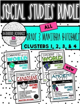 Preview of ALL Grade 3 Social Studies Clusters 1, 2, 3 & 4! {Manitoba Curriculum}