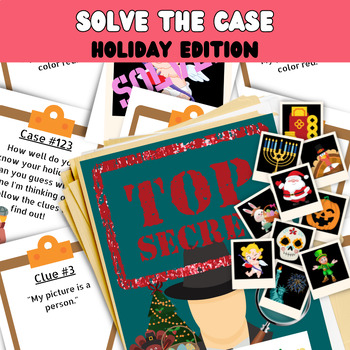 Preview of Solve the mystery case file | Holiday reading comprehension | Decoding text game