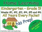 ALL Home Distance Learning Packet - Kindergarten to Grade 