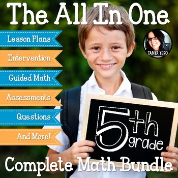 Preview of 5th Grade Math Bundle Lesson Plans, Printables, Guided Math, Intervention & More