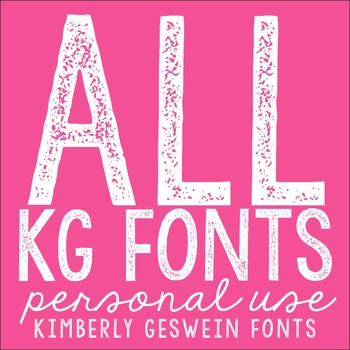 Preview of ALL Kimberly Geswein Fonts in One Big Download: Personal Use