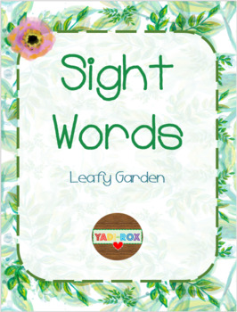 Preview of ALL Kindergarten High Frequency Words (Sight Words) Posters – Leafy Garden